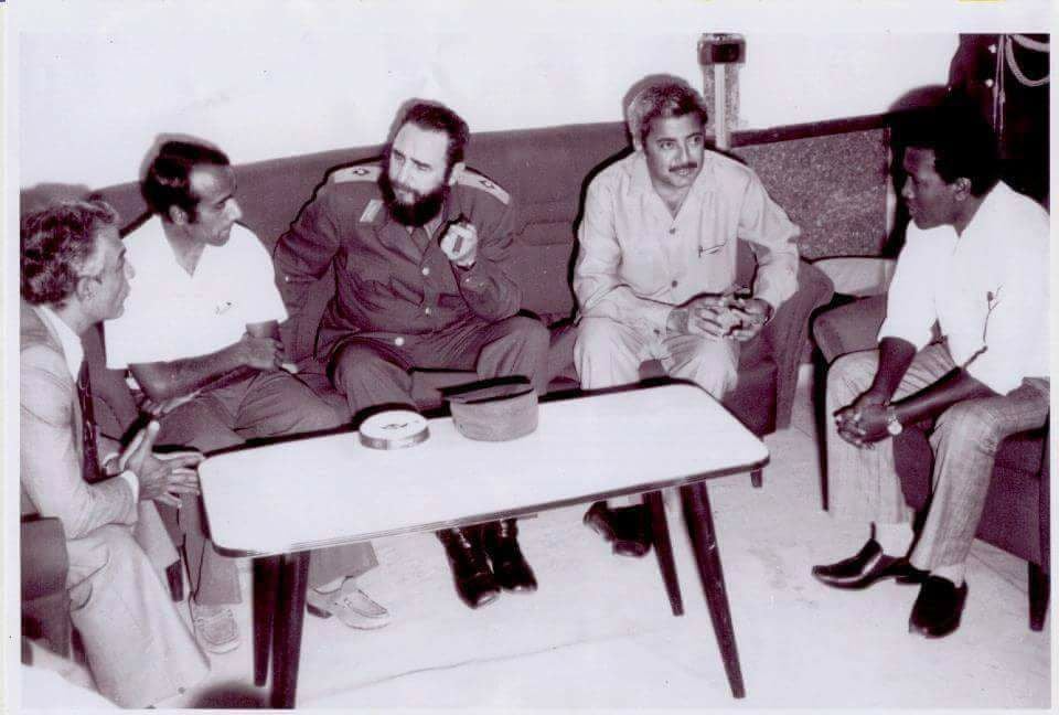 Fidel Castro visits the Yemeni capital of Aden in 1977