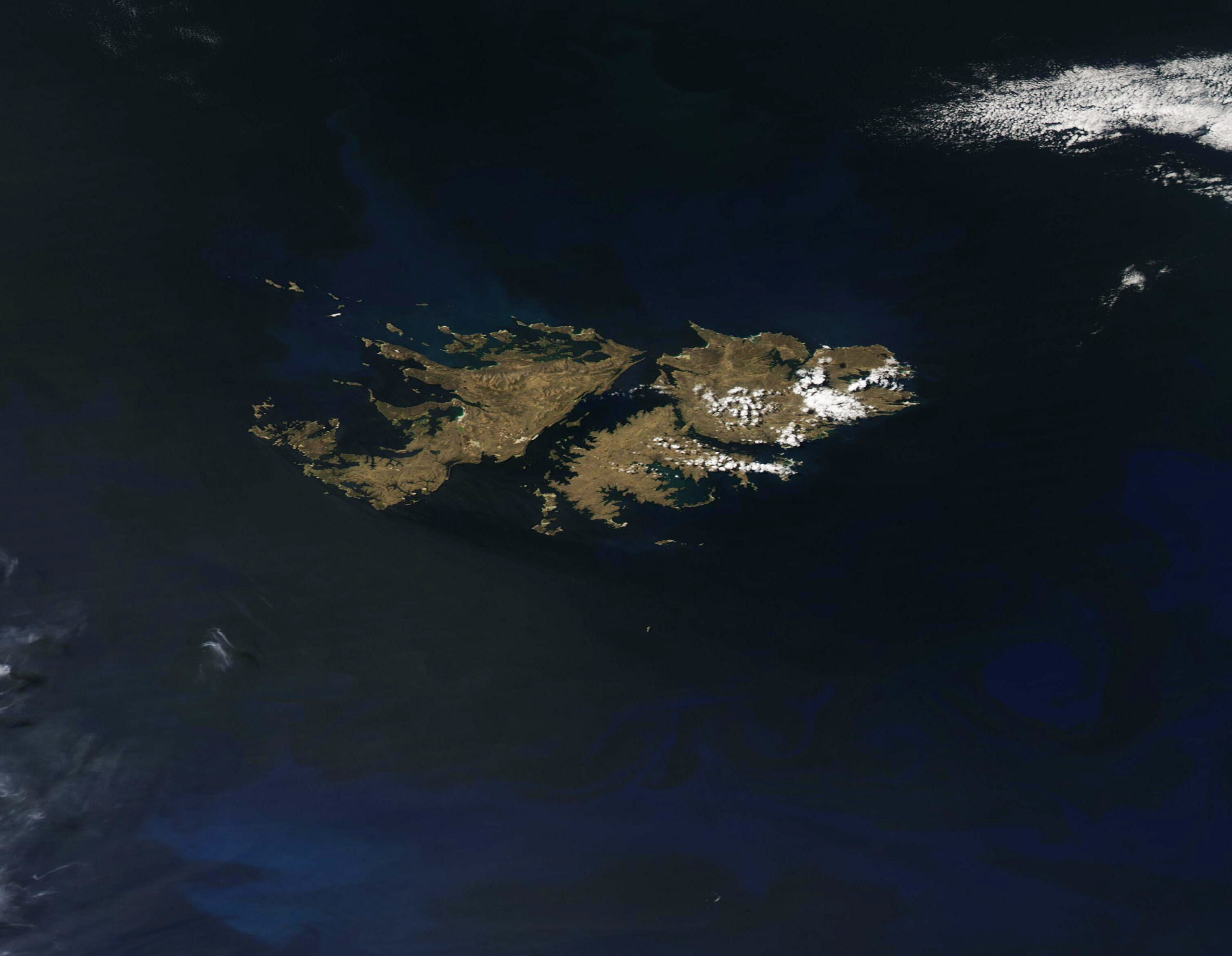 The Falkland Islands (satellite view)