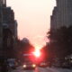Manhattan, looking into the headlights of a bus on the M14 route