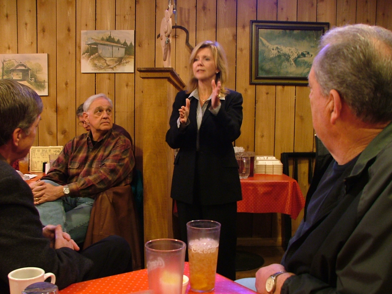 Senator Marsha Blackburn (R-Tennessee) visits ordinary folks in Fayette County
