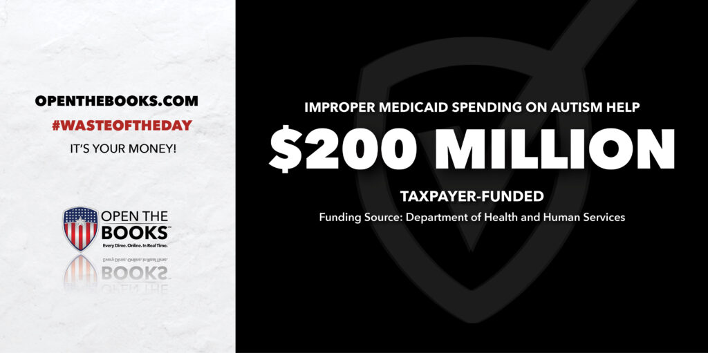 Waste of the Day Autism Medicaid Misspending