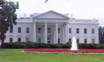 The White House, main or residential building. (The West and East Wings attach to either side of it.)