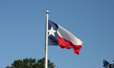 Flag of Texas on flagpole
