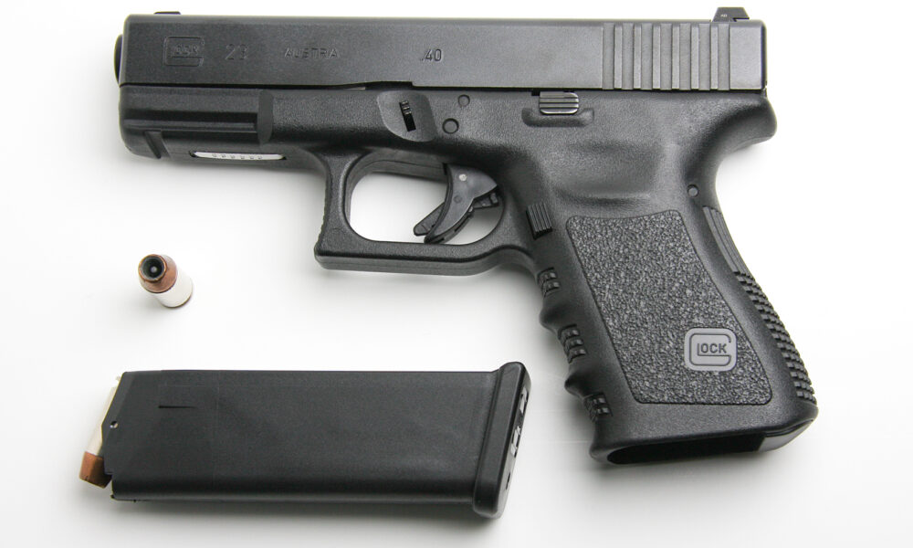 The Glock 23, one of America's most popular handguns