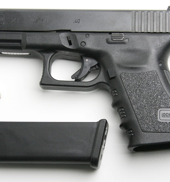 The Glock 23, one of America's most popular handguns