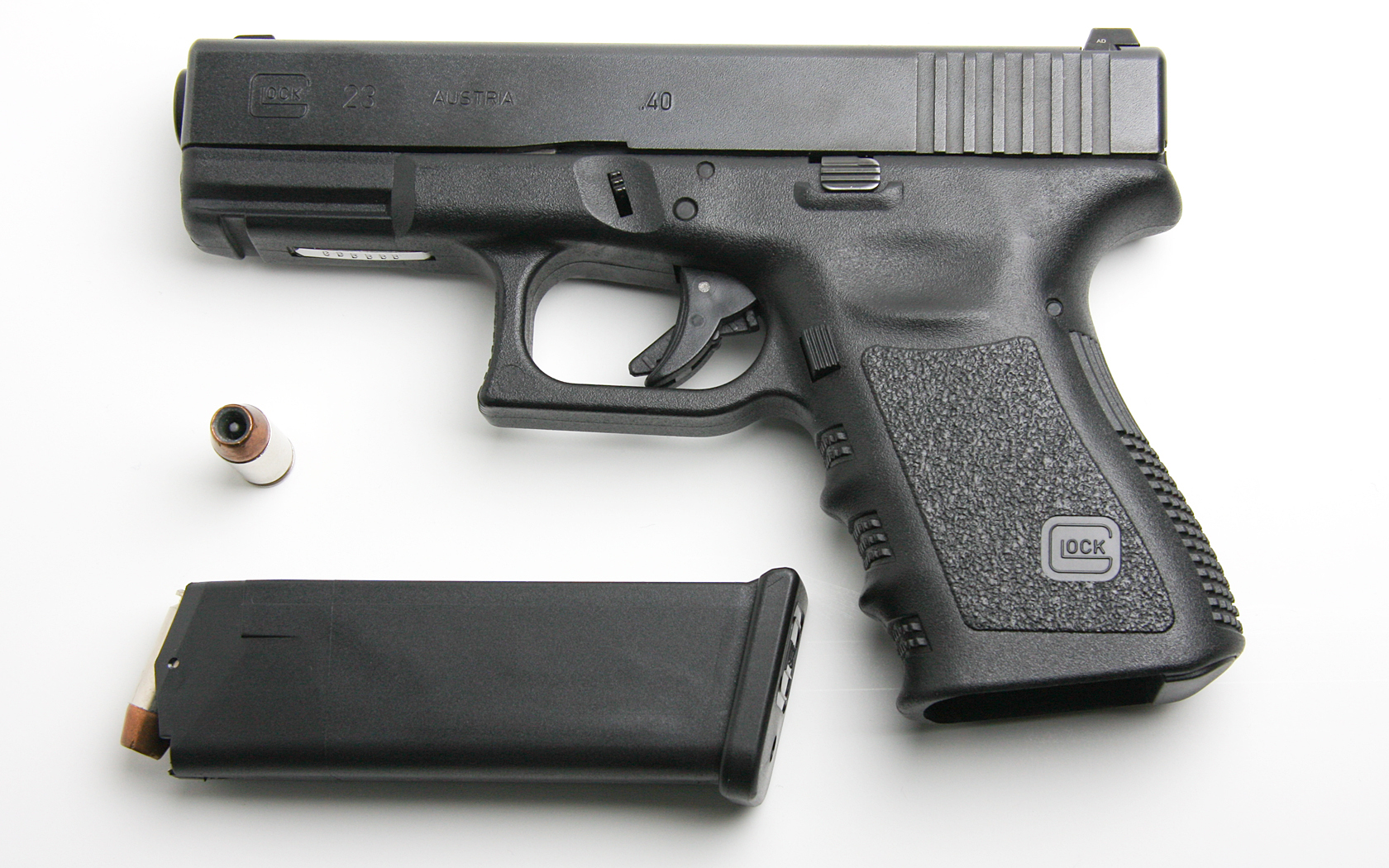 The Glock 23, one of America's most popular handguns