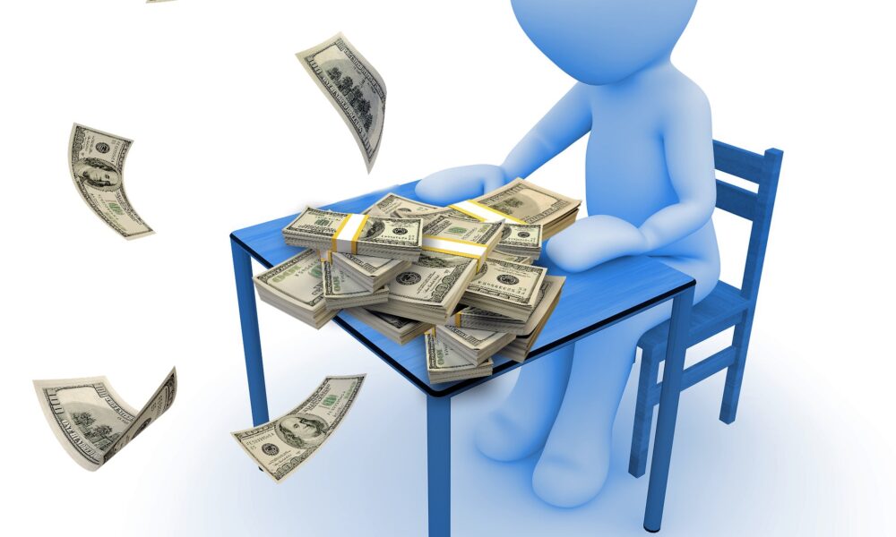 Money with seated figure