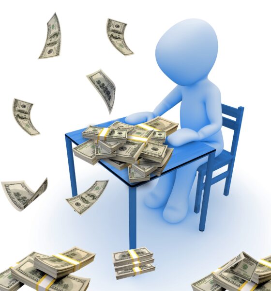 Money with seated figure
