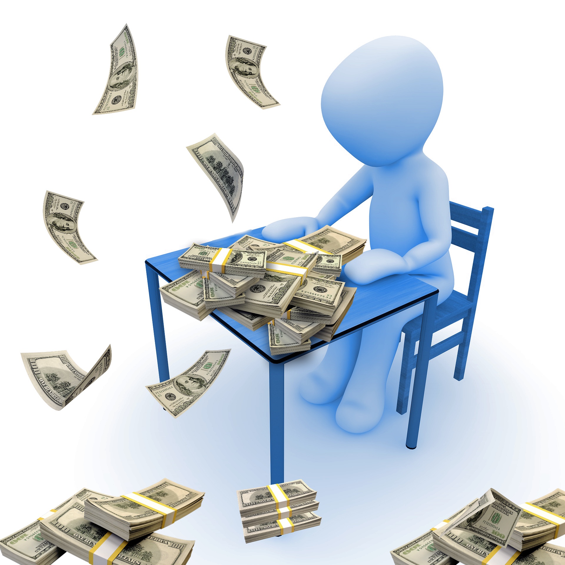 Money with seated figure