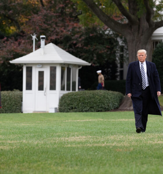 President Trump departs the South Lawn of the White House in his first term