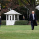 President Trump departs the South Lawn of the White House in his first term