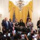 President Trump and then-Vice-President Pence address the Young Black Leadership Summit