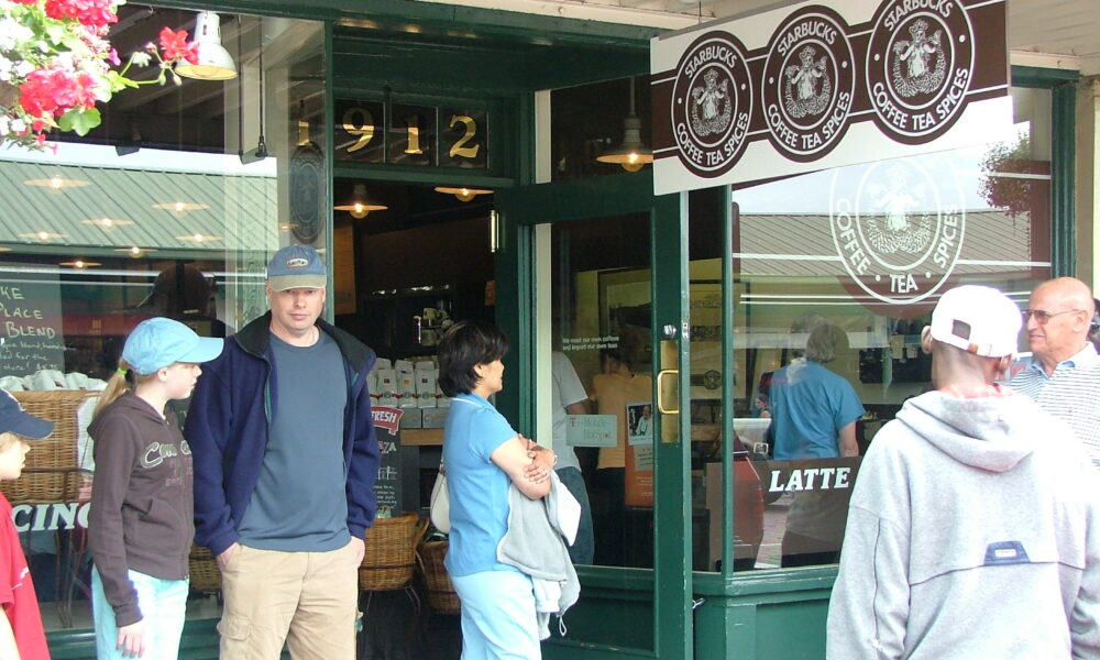 The first Starbucks outlet ever opened