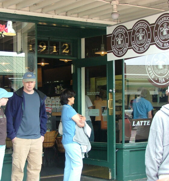 The first Starbucks outlet ever opened