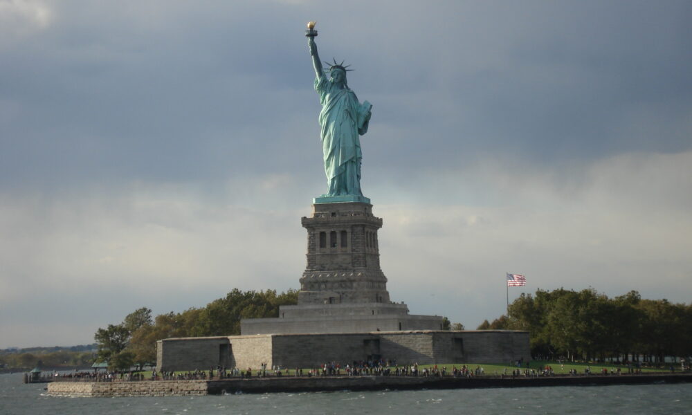 The Statue of Liberty on Liberty Island