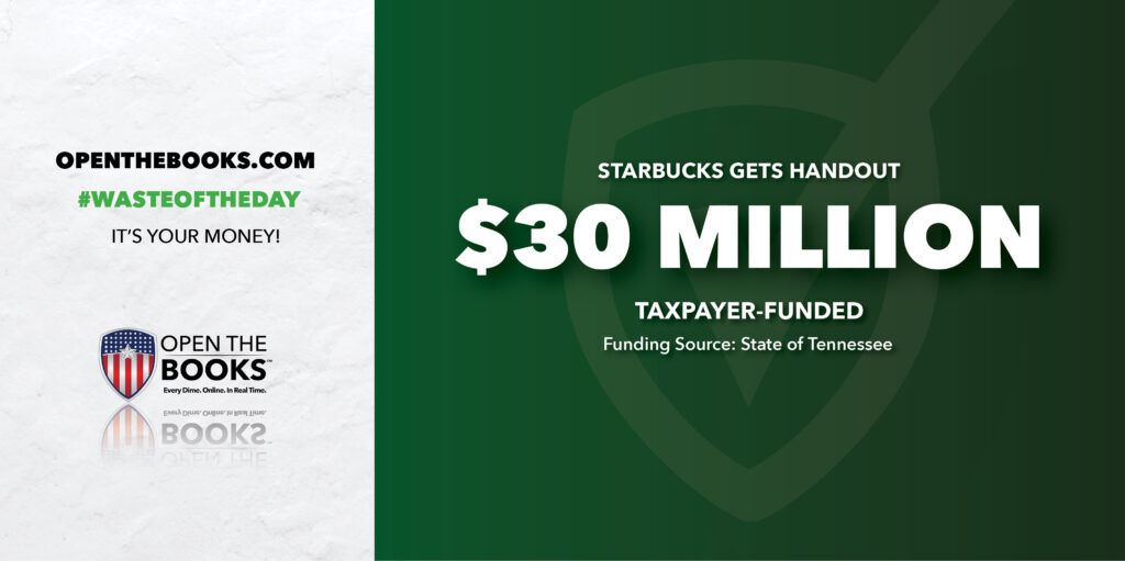Waste of the Day Welfare for Starbucks