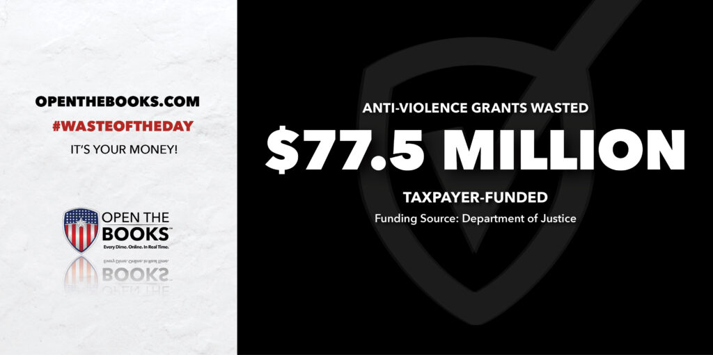 Waste of the Day DOJ Did Not Claw Back Grants