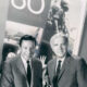 Sixty Minutes promotional still featuring (L->R) Mike Wallace and Harry Reasoner