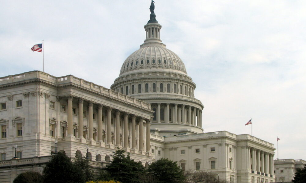 Capitol, with the Senate wing foremost