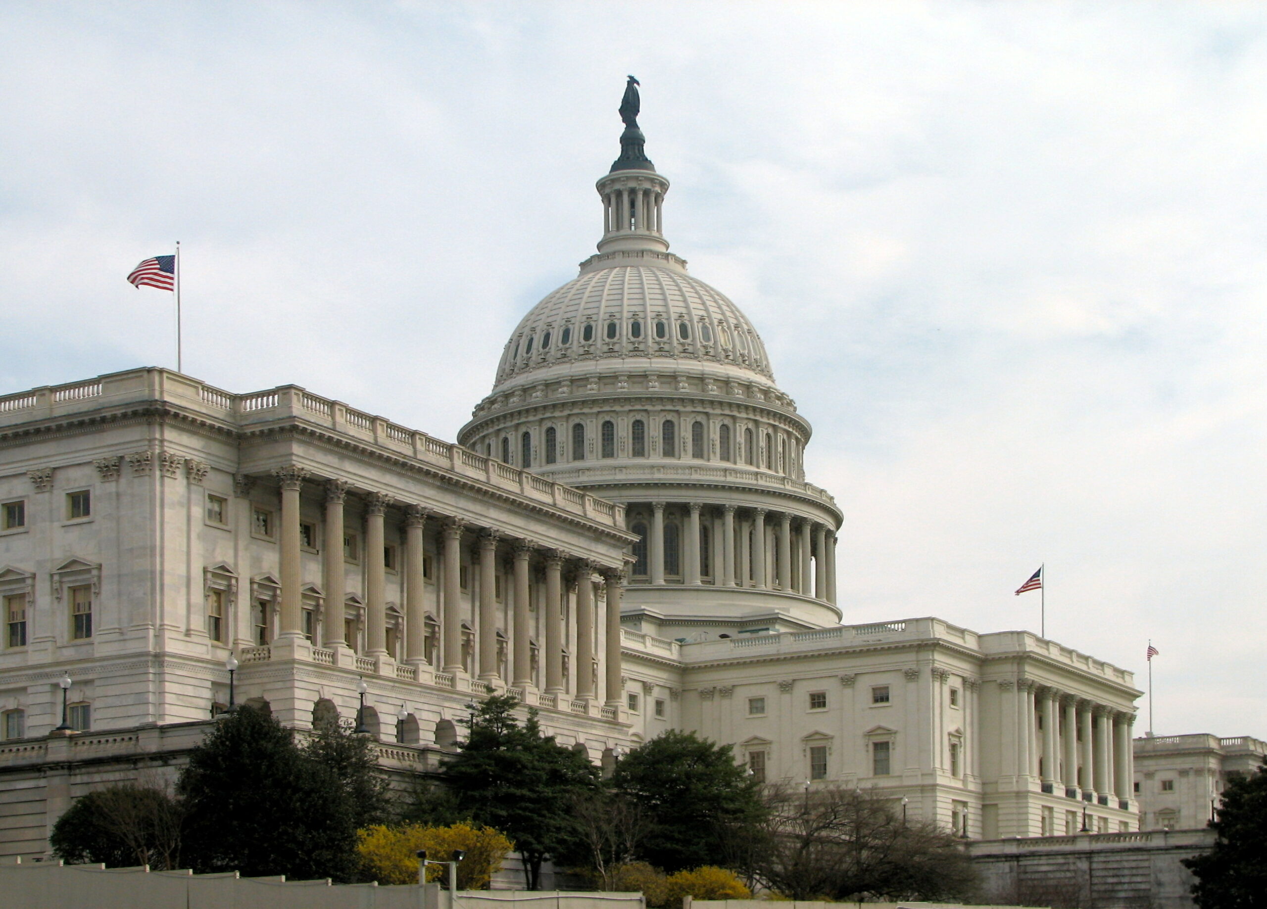 Capitol, with the Senate wing foremost