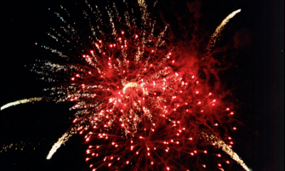 A fireworks burst