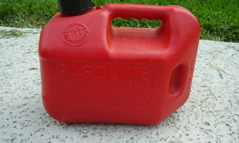 A portable gasoline container