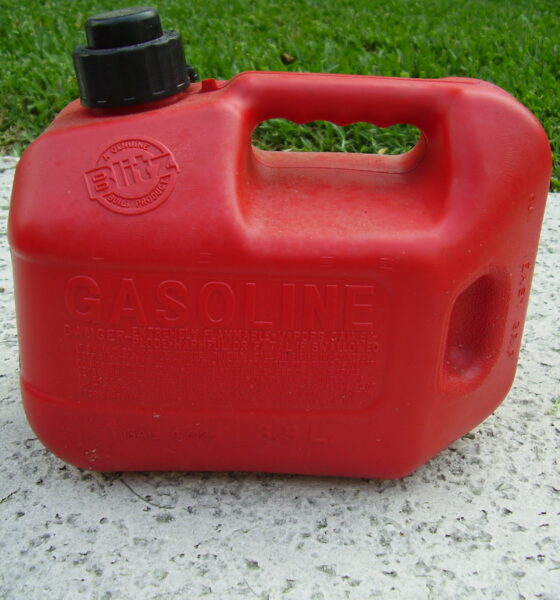 A portable gasoline container