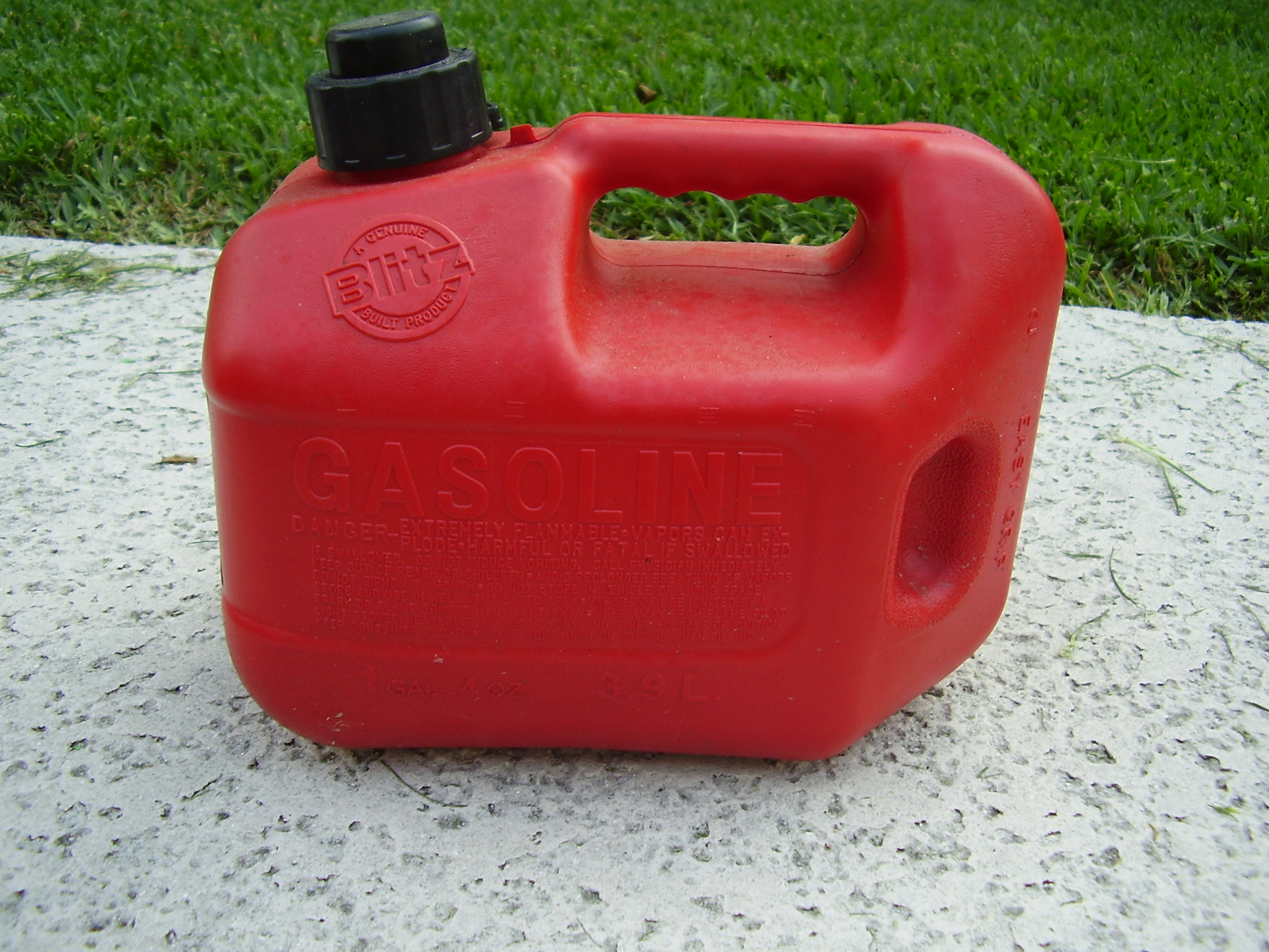 A portable gasoline container