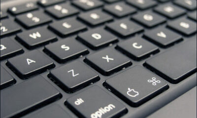 A Macbook keyboard, showing Apple's distinctive (and proprietary) control key