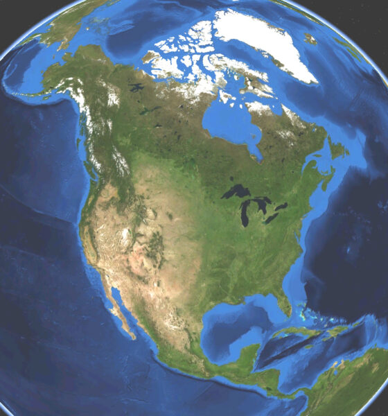 North America from a satellite