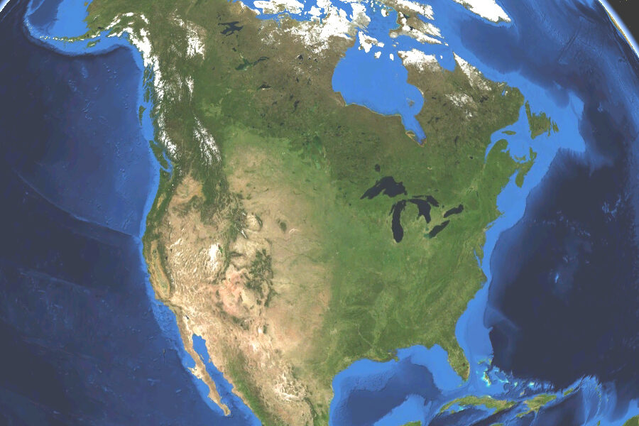 North America from a satellite