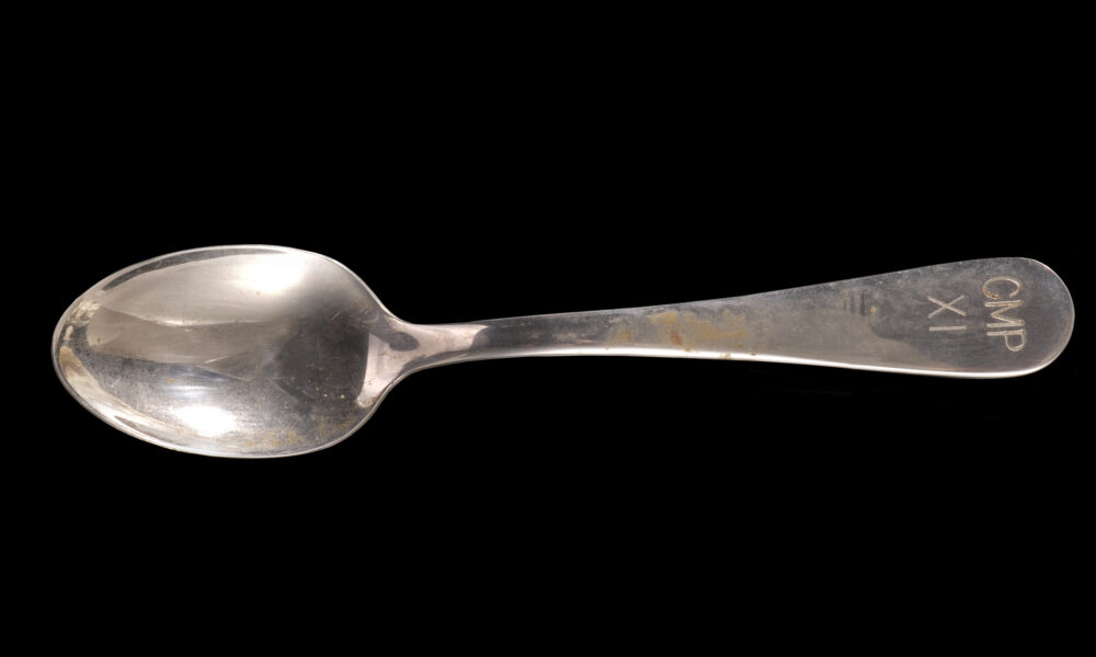 NASA issued this spoon to Apollo XI Command Module Pilot Michael Collins