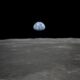 Earth rise over the Moon from Apollo XI
