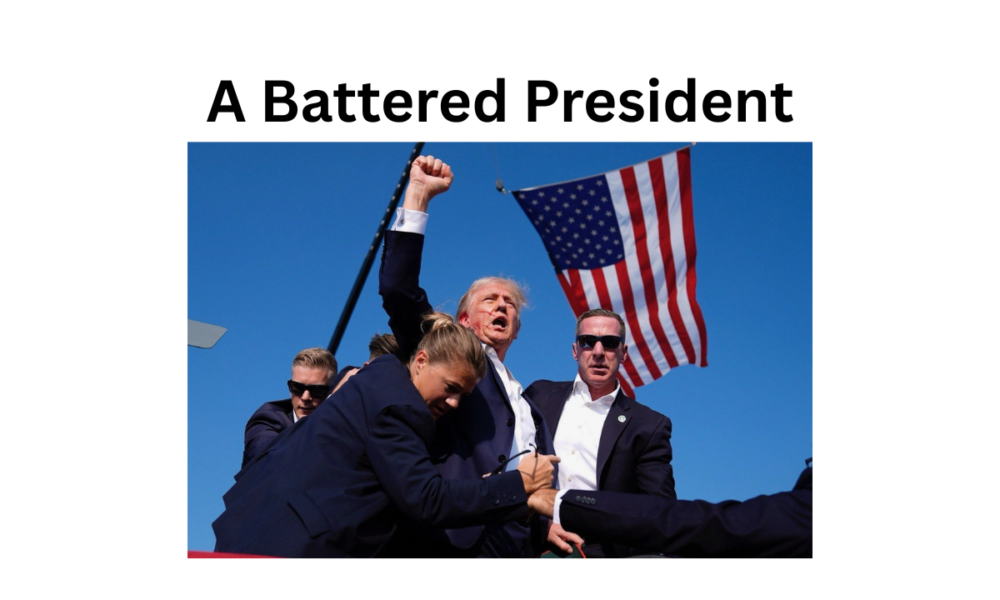 A battered President