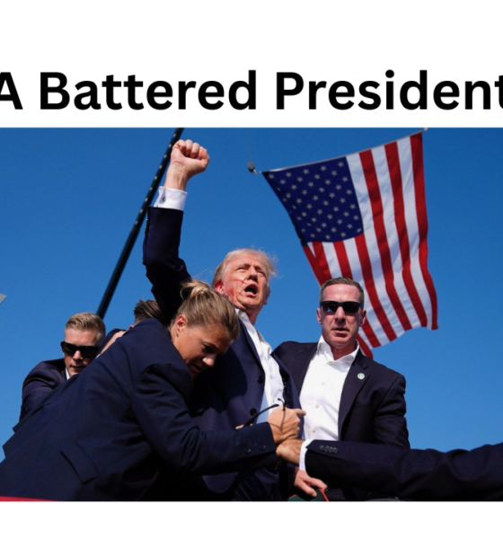 A battered President