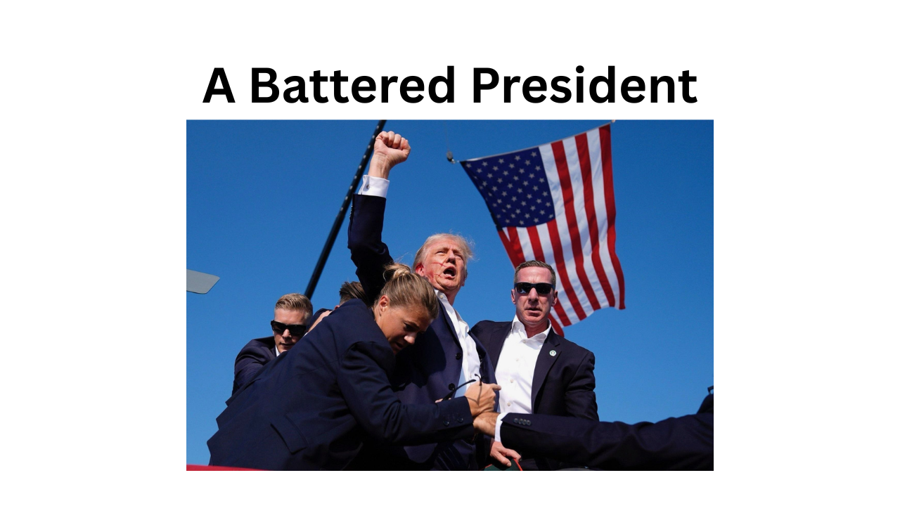 A battered President