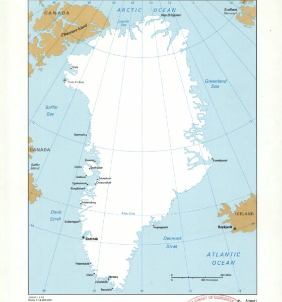 Greenland map from Library of Congress
