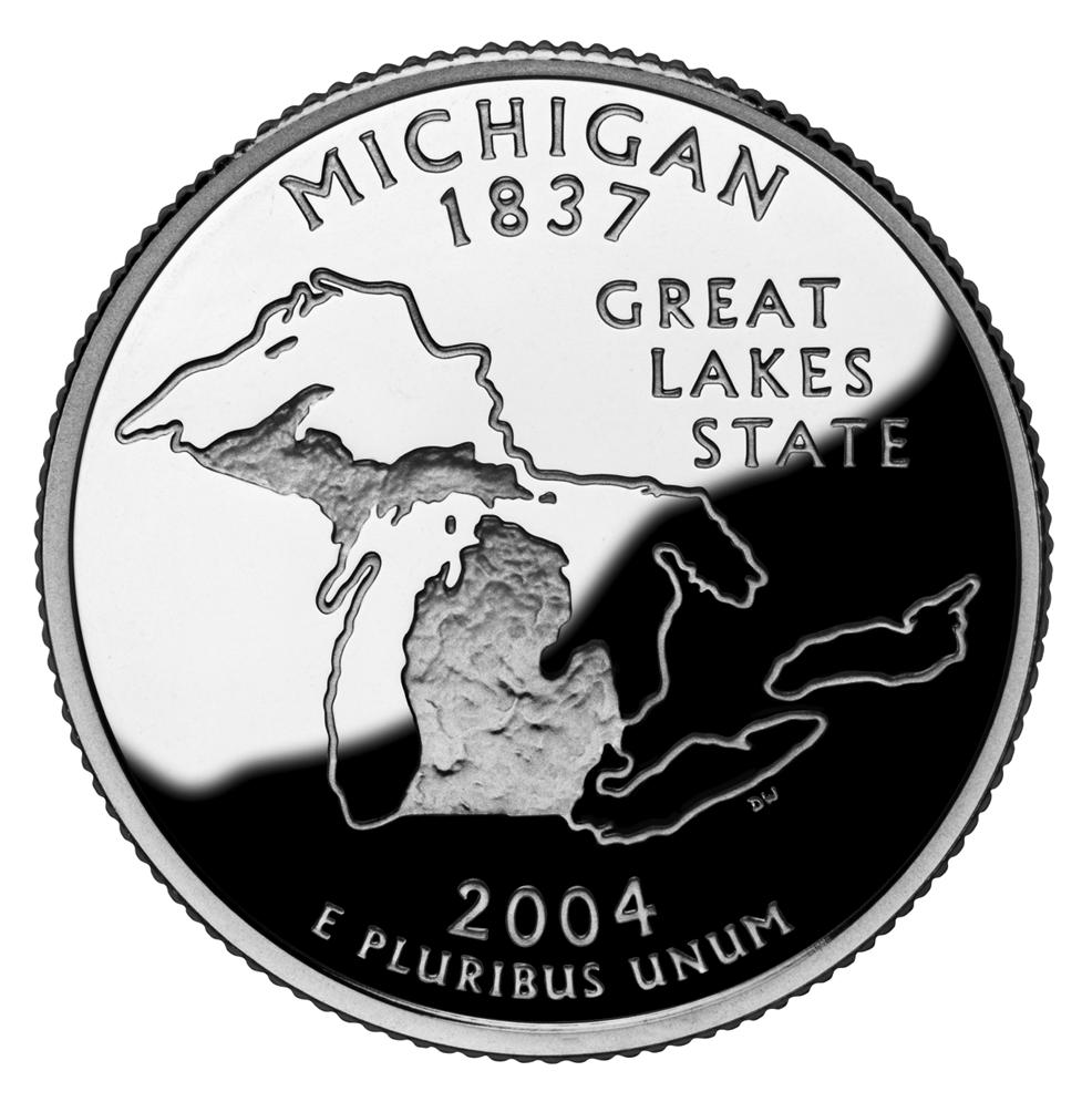 Michigan quarter reverse