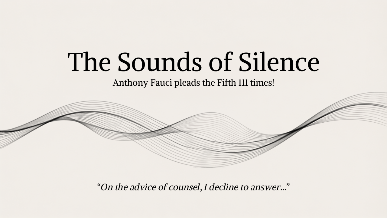 The Sounds of Silence - Anthony Fauci Pleads the Fifth