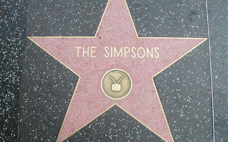 The Simpsons star on the Hollywood Walk of Fame