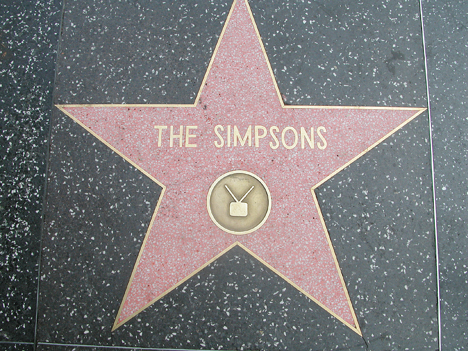 The Simpsons star on the Hollywood Walk of Fame
