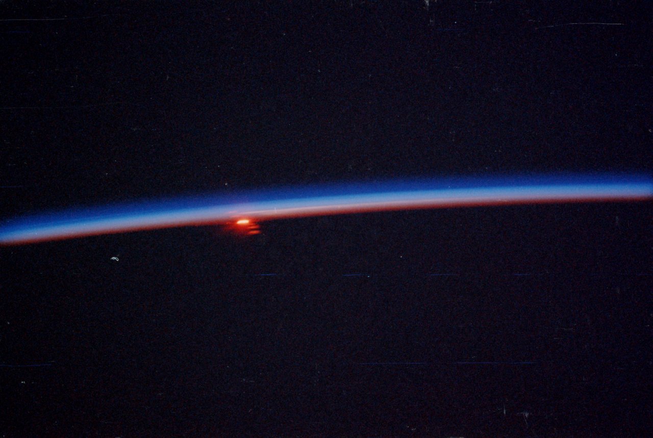 Earth horizon from space