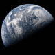 View of Earth from an Orion spacecraft during the Artemis II mission
