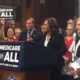 Then-Senator Kamala Harris promotes Medicare for All