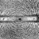 Permanent bar magnet showing poles and magnetic field lines
