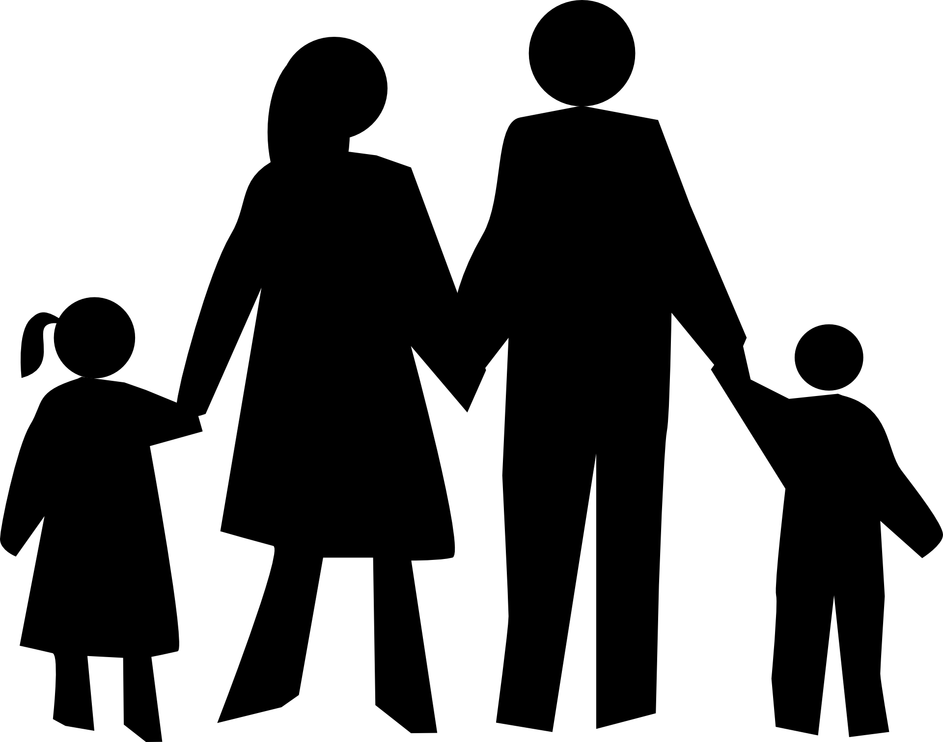 Family silhouette