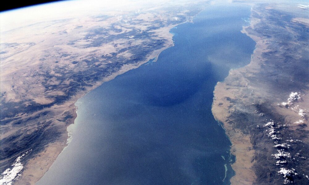The Red Sea, looking down from the International Space Station