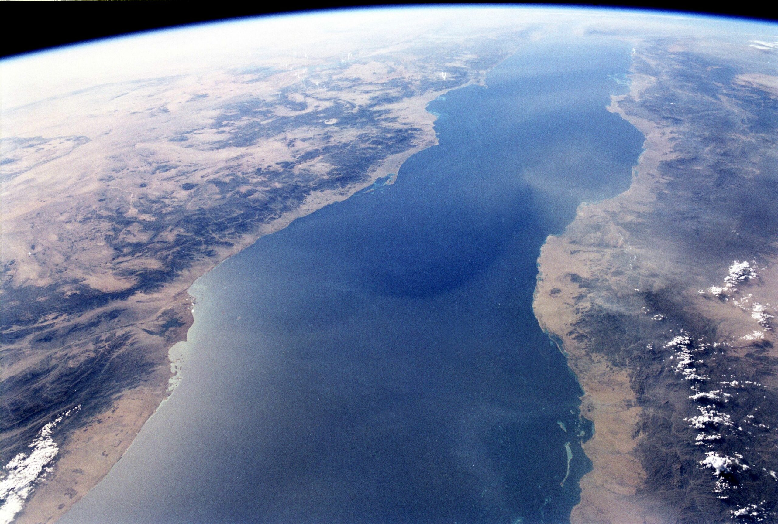 The Red Sea, looking down from the International Space Station