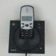 A modern telephone base and handset