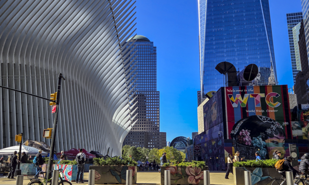 The new World Trade Center, with its Freedom Tower